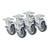 Krowne BC-137 4" Plate Casters with Brakes (Set of 6)