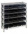 Quantum WR6-36-1236-102CO 36" W x 12" D Chrome Plated 6 Shelves Bin Wire Shelving System