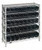 Quantum WR6-36-1236-101CO 36" W x 12" D Chrome Plated 6 Shelves Bin Wire Shelving System