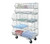 Quantum WR5-36MSBA-MOB 36" W x 20" D x 60" H Chrome Plated Mobile Stacking Basket System