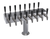 Krowne KDSTC-8S 16 Faucets Stainless Steel Countertop Krowne Double Sided T-Head Tower
