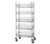 Quantum WRC74-BSK1848C-5 48" W x 18" D x 80" H Chrome Plated Post Basket Cart