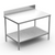 Winholt DPTSB-3060 60" W x 30" D x 34" H 16 Gauge Stainless Steel Work Table with Backsplash and Undershelf