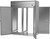 Beverage Air PRT2XTHC-1AS 85.76 Cu. Ft. Stainless Steel Solid Doors Extra Tall Roll-Thru Two-Section P-Series Refrigerator - 115 Volts