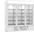 Beverage Air MMF72HC-1-W 68.43 Cu. Ft. White Painted Steel 3-Section Reach-In MarketMax Freezer Merchandiser - 115 Volts