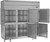 Beverage Air PF3HC-1AHS 68.34 Cu. Ft. Stainless Steel 6 Lockable Solid Half Doors Reach-In Freezer - 115 Volts