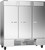 Beverage Air FB72HC-1S 68.43 Cu. Ft. Gray Stainless Steel 3-Section 3 Lockable Hinged Solid Doors Reach-In Vista Freezer - 115 Volts