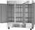 Beverage Air FB72HC-1S 68.43 Cu. Ft. Gray Stainless Steel 3-Section 3 Lockable Hinged Solid Doors Reach-In Vista Freezer - 115 Volts