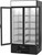 Beverage Air MMF35HC-1-B 35.08 Cu. Ft. Black Painted Steel 2-Section Reach-In MarketMax Freezer Merchandiser - 115 Volts