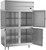 Beverage Air PF2HC-1AHS 44.57 Cu. Ft. Stainless Steel 4 Lockable Solid Half Doors Reach-In Freezer - 115 Volts