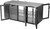 Beverage Air BB72HC-FG-PT-B 72" W Black Stainless Steel Galvanized Sub-Top 3 Sections Refrigerated Open Food Rated Back Bar Pass-Thru Storage Cabinet - 115 Volts