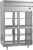 Beverage Air PFD2HC-1BHG 48.66 Cu. Ft. Stainless Steel 2-Section 8 Glass Half Doors Pass-Thru Freezer - 115 Volts