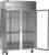 Beverage Air CT2HC-1G 45.2 Cu Ft. Stainless Steel Reach-In Two-Section Cross Temp Convertible Refrigerator or Freezer - 115 Volts