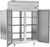 Beverage Air PFD2HC-1AS 48.33 Cu. Ft. Stainless Steel 2-Section 4 Solid Full Height Doors Pass-Thru Freezer - 115 Volts