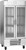 Beverage Air RB35HC-1G 35.08 Cu. Ft. Stainless Steel Glass Door Reach-In Two-Section Vista Refrigerator - 115 Volts