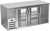 Beverage Air BB72HC-FG-PT-S 72" W Stainless Steel Galvanized Sub-Top 3 Sections Refrigerated Open Food Rated Back Bar Pass-Thru Storage Cabinet - 115 Volts