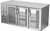 Beverage Air BB72HC-FG-PT-S 72" W Stainless Steel Galvanized Sub-Top 3 Sections Refrigerated Open Food Rated Back Bar Pass-Thru Storage Cabinet - 115 Volts