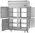 Beverage Air PFD2HC-1AHS 48.33 Cu. Ft. Stainless Steel 2-Section 8 Solid Half Doors Pass-Thru Freezer - 115 Volts