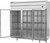 Beverage Air PR3HC-1BG 68.34 Cu. Ft. Stainless Steel Glass Door Reach-In Three-Section P-Series Refrigerator - 115 Volts