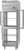 Beverage Air PFD1HC-1BHG 22.9 Cu. Ft. Stainless Steel 1-Section 4 Glass Half Doors Pass-Thru Freezer - 115 Volts