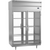 Beverage Air PFD2HC-1BG 48.33 Cu. Ft. Stainless Steel 2-Section 4 Glass Full Height Doors Pass-Thru Freezer - 115 Volts