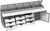 Beverage Air DPD119HC-9 42.2 Cu. Ft. Stainless Steel 4-Section Pizza Top Refrigerated Counter - 115 Volts
