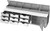 Beverage Air DPD119HC-9 42.2 Cu. Ft. Stainless Steel 4-Section Pizza Top Refrigerated Counter - 115 Volts