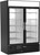 Beverage Air MMRR49HC-1-A-BW-WINE 21.01 Cu. Ft. Black Reach-In Two-Section Glass Door MarketMax Dual Temp Wine Merchandiser - 115 Volts