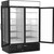 Beverage Air MMRR49HC-1-A-BW-WINE 21.01 Cu. Ft. Black Reach-In Two-Section Glass Door MarketMax Dual Temp Wine Merchandiser - 115 Volts