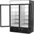 Beverage Air MMRR49HC-1-A-BW-WINE 21.01 Cu. Ft. Black Reach-In Two-Section Glass Door MarketMax Dual Temp Wine Merchandiser - 115 Volts