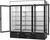 Beverage Air MMR72HC-1-B-WINE 70.19 Cu. Ft. Black 3-Section Reach-In MarketMax Wine Merchandiser - 115 Volts