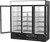 Beverage Air MMRF72HC-1-C-BW 75.13" W Black Reach-In Three-Section Glass Doors MarketMax Dual Temp Merchandiser - 115 Volts