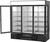 Beverage Air MMRR72HC-1-B-BW-WINE 75.13" W Black Reach-In Three-Section Glass Door MarketMax Dual Temp Wine Merchandiser - 115 Volts