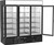 Beverage Air MMRR72HC-1-B-BW-WINE 75.13" W Black Reach-In Three-Section Glass Door MarketMax Dual Temp Wine Merchandiser - 115 Volts