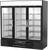 Beverage Air MMRR72HC-1-B-BW 75" W Black Reach-In Three-Section Glass Door MarketMax Dual Temp Merchandiser - 115 Volts