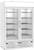 Beverage Air MMRR49HC-1-A-WW 21.01 Cu. Ft. White Reach-In Two-Section Glass Door MarketMax Dual Temp Merchandiser - 115 Volts