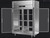 Victory HS-2D-1-EW-PT-GD 55.6 Cu. Ft. Stainless Steel Two-Section UltraSpec Series Heated Cabinet - 208-240 Volts