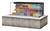 Turbo Air TOM-72L-UF-W(B)-3SI-N 23.4 Cu. Ft. Stainless Steel 4-Shelf Drop-In Horizontal Open Display Case - 220 Volts