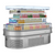 Turbo Air TIOM-48RSRS-N 28.8 Cu. Ft. Stainless Steel Island Display Self-Serve Refrigerated Merchandiser - 220 Volts