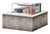 Turbo Air TOM-36L-UF-S-1SI-N 4.6 Cu. Ft. Stainless Steel Drop-In Horizontal Open Display Case - 115 Volts