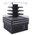 Turbo Air TIOM-48CCB-N 23.7 Cu. Ft. Black Island Display Self-Serve Refrigerated Merchandiser - 220 Volts