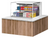 Turbo Air TOM-36L-UF-W(B)-2SI-N 7.5 Cu. Ft. Stainless Steel 1-Shelf Drop-In Horizontal Open Display Case - 115 Volts