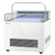 Turbo Air TOS-40NN-D-W(B) 42.25" H x 40.25" White Stainless Steel Open Display Sandwich and Cheese Merchandiser with Glass Sneeze Guard - 115 Volts