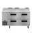 Hoshizaki PR60B-D4 16.63 Cu. Ft. Stainless Steel Two-Section Steelheart Series Pizza Prep Table - 115 Volts