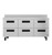 Hoshizaki WR72B-D6 18.27 Cu. Ft. Stainless Steel Three-Section Steelheart Series Worktop Refrigerator - 115 Volts