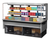 Turbo Air TOM-72L-UFD-W(B)-3SI-N 23.4 Cu. Ft. Stainless Steel 4-Shelf Drop-In Horizontal Open Display Case - 220 Volts
