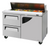 Turbo Air TST-48SD-D2R-N 15 Cu. Ft. Two-Section One Door and Two Drawer Super Deluxe Sandwich or Salad Unit - 115 Volts