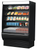 Turbo Air TOM-48DXB-SP(-A)-N 23.2 Cu. Ft. Black Stainless Steel 4 Shelves Extra Deep Vertical Open Display Merchandiser - 115 Volts