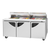 Turbo Air TST-72SD-N-CL 19 Cu. Ft. Three-Section Three Door Super Deluxe Sandwich or Salad Unit with Clear Lid - 115 Volts