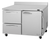 Turbo Air PWF-48-D2R(L)-N 12.8 Cu. Ft. Stainless Steel 1 Hinged Solid Door and 2 Drawers PRO Series Worktop Freezer - 115 Volts